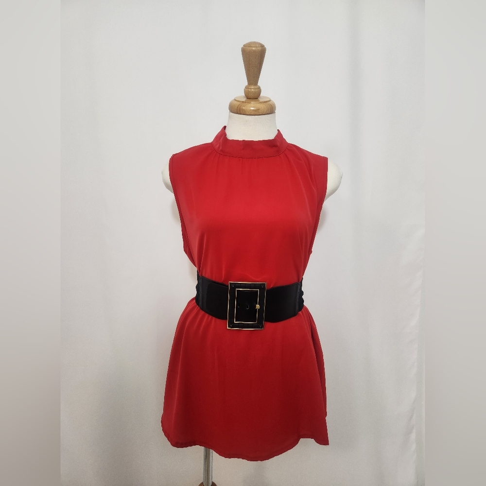Red Tunic Top by Shein Curve
